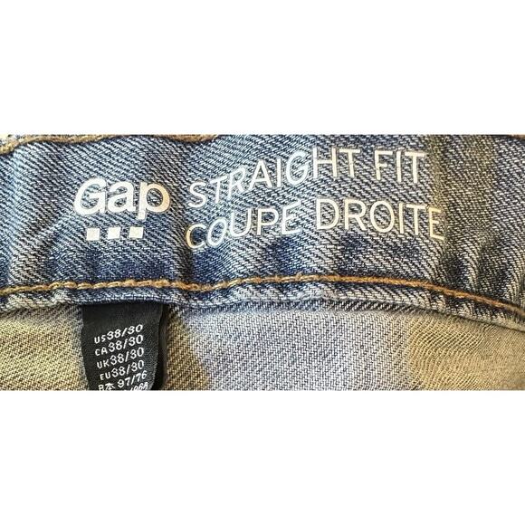 Gap Men’s Straight Fit Jeans 38x30 Light Wash Denim Classic Casual Everyday - Picture 5 of 5